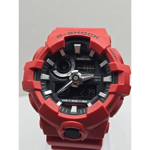 Casio G-Shock GA700-4A Red Analog Digital Mens 200M Watch New Battery Tested - Picture 4 of 11